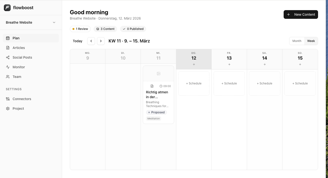 flowboost content calendar
